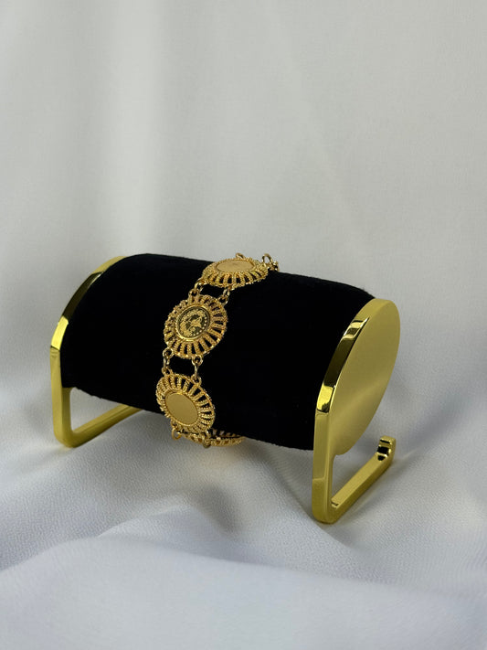 Traditional Golden Coin "Lira" Bracelet