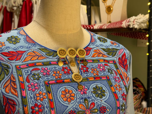 Traditional Golden Coin "Lira" Brooch (4 Liras)