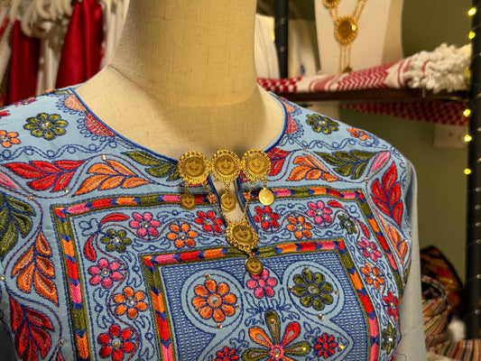 Traditional Golden Coin "Lira" Brooch (4 Liras)