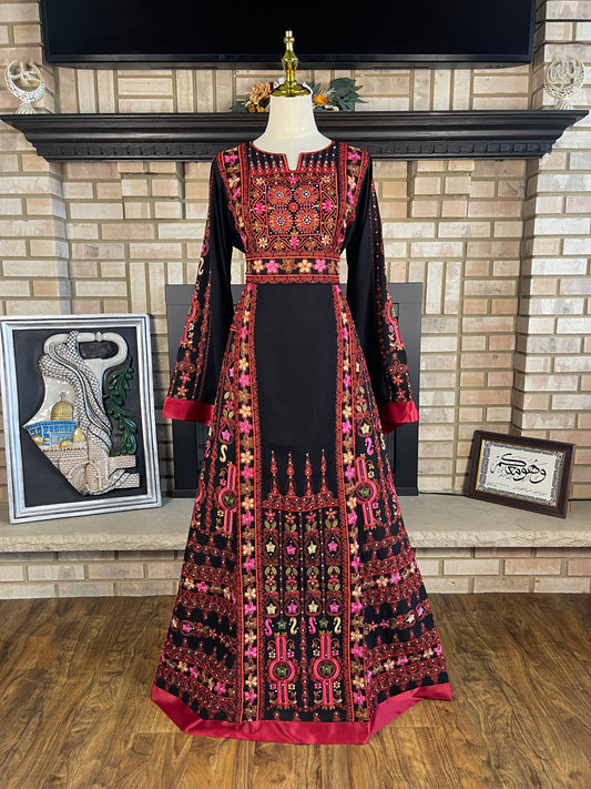 Black/Red Al-Wurood Thobe