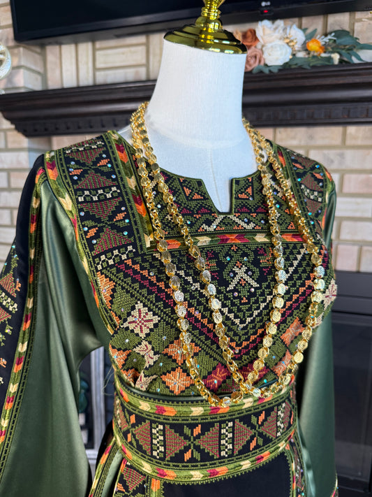 Black/Green Akka Thobe