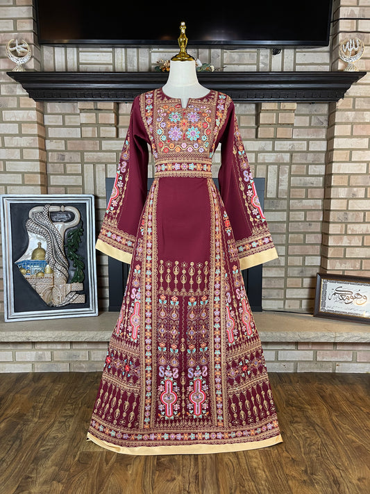 Maroon Al-Wurood Thobe